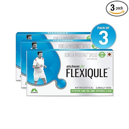 Alchem Life Flexiqule - A Natural Care For Joint Stiffness & Pain (Pack Of 3 Strips)