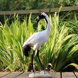 CLUB BOLLYWOOD® Garden Bird Ornament Realistic Animal Outdoor Statue #9 Red-Crowned Crane|Home & Garden | Yard, Garden & Outdoor Living | Garden D?©cor |1 Piece Garden Bird Statue