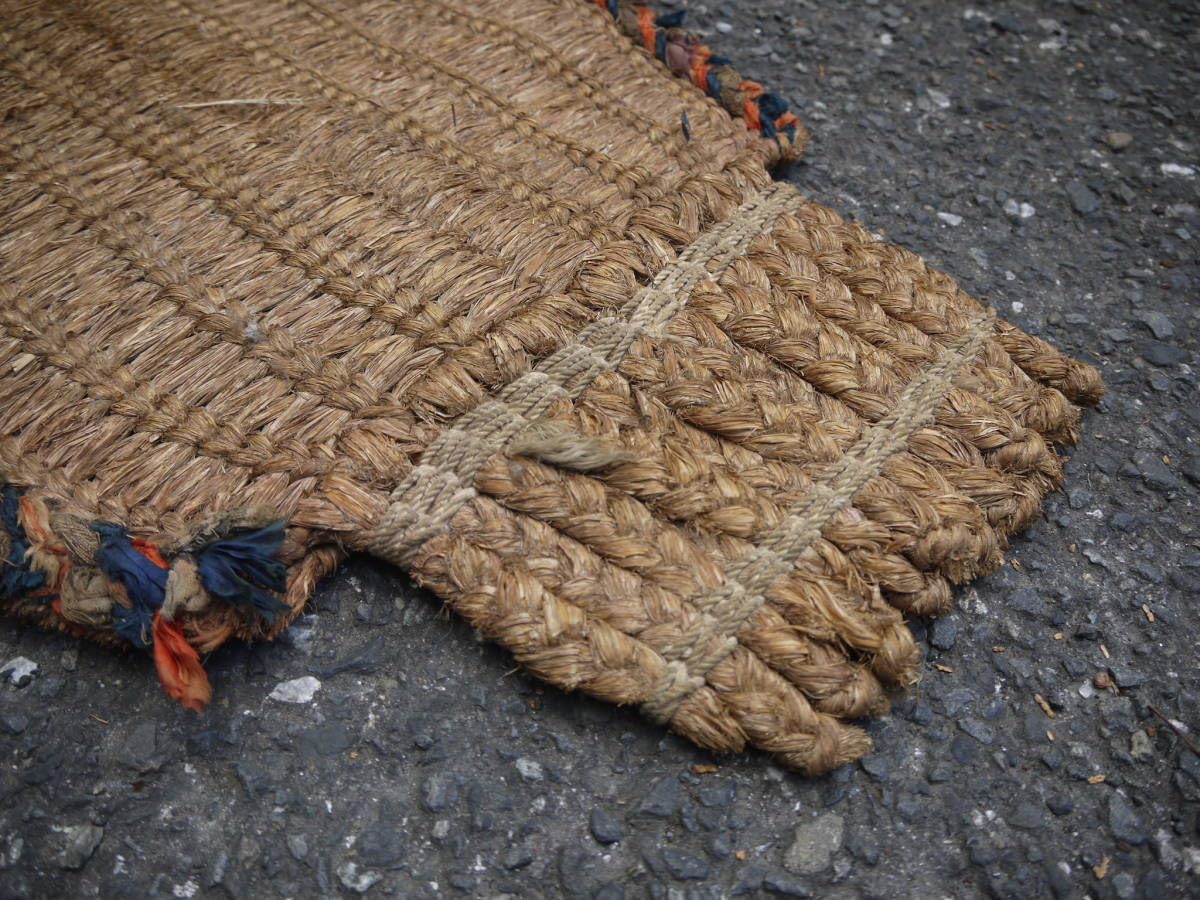 Amazon.co.jp: 【HD31129】藁細工ばんどりバンドリ背当て古道具古民具