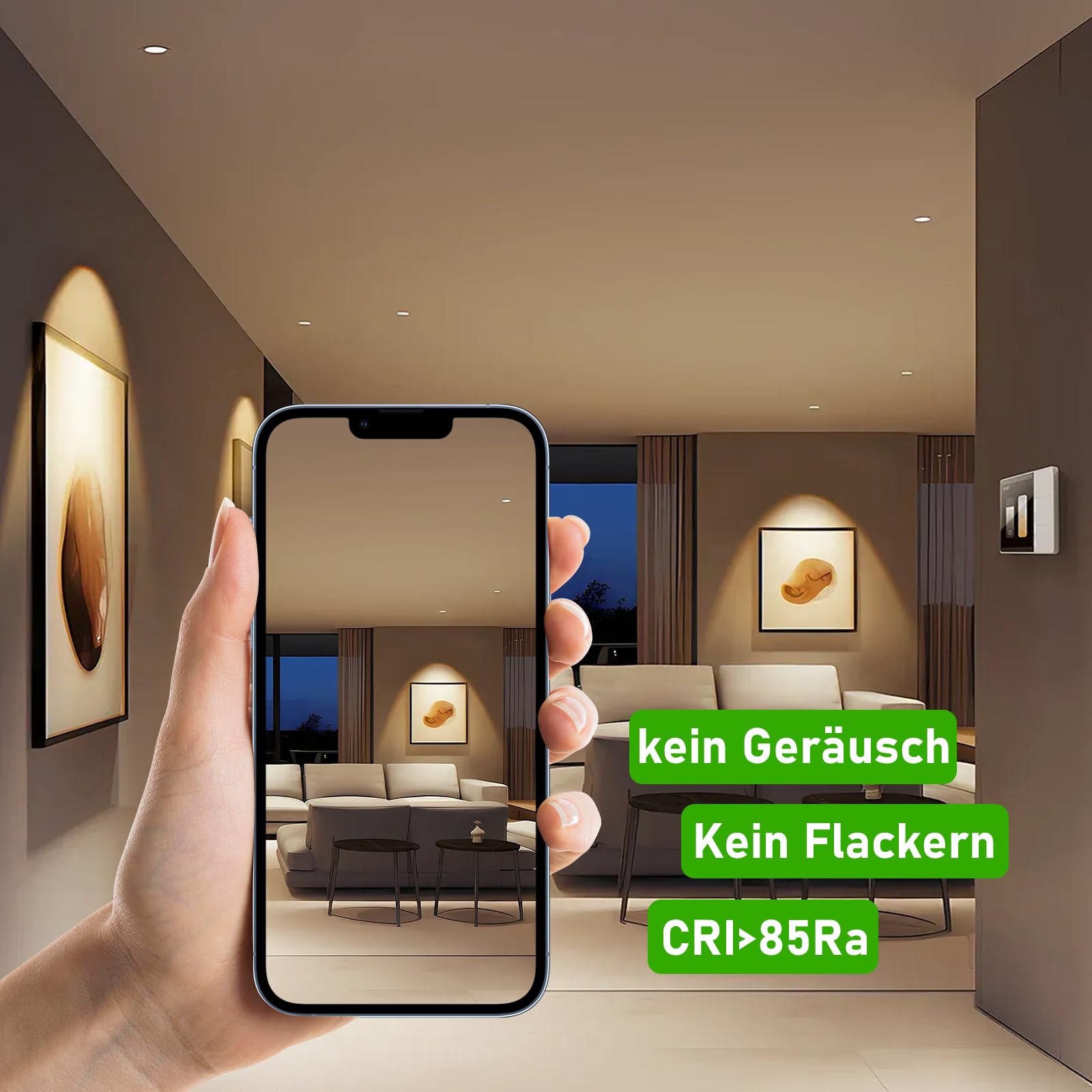 LED Einbaustrahler 230V Dimmbar, 7W Flach 65-75mm Einbauø, 24er Set LED Spot, IP44 Deckenspots Warmweiß Neutralweiß Kaltweiß für Badezimmer, Küche, Wohnzimmer, Flur/Schlafzimmer