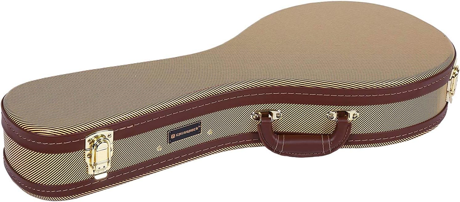Crossrock Hard Shell Vinyl Tweed Case for A-style Mandolin (CRW620MATW)