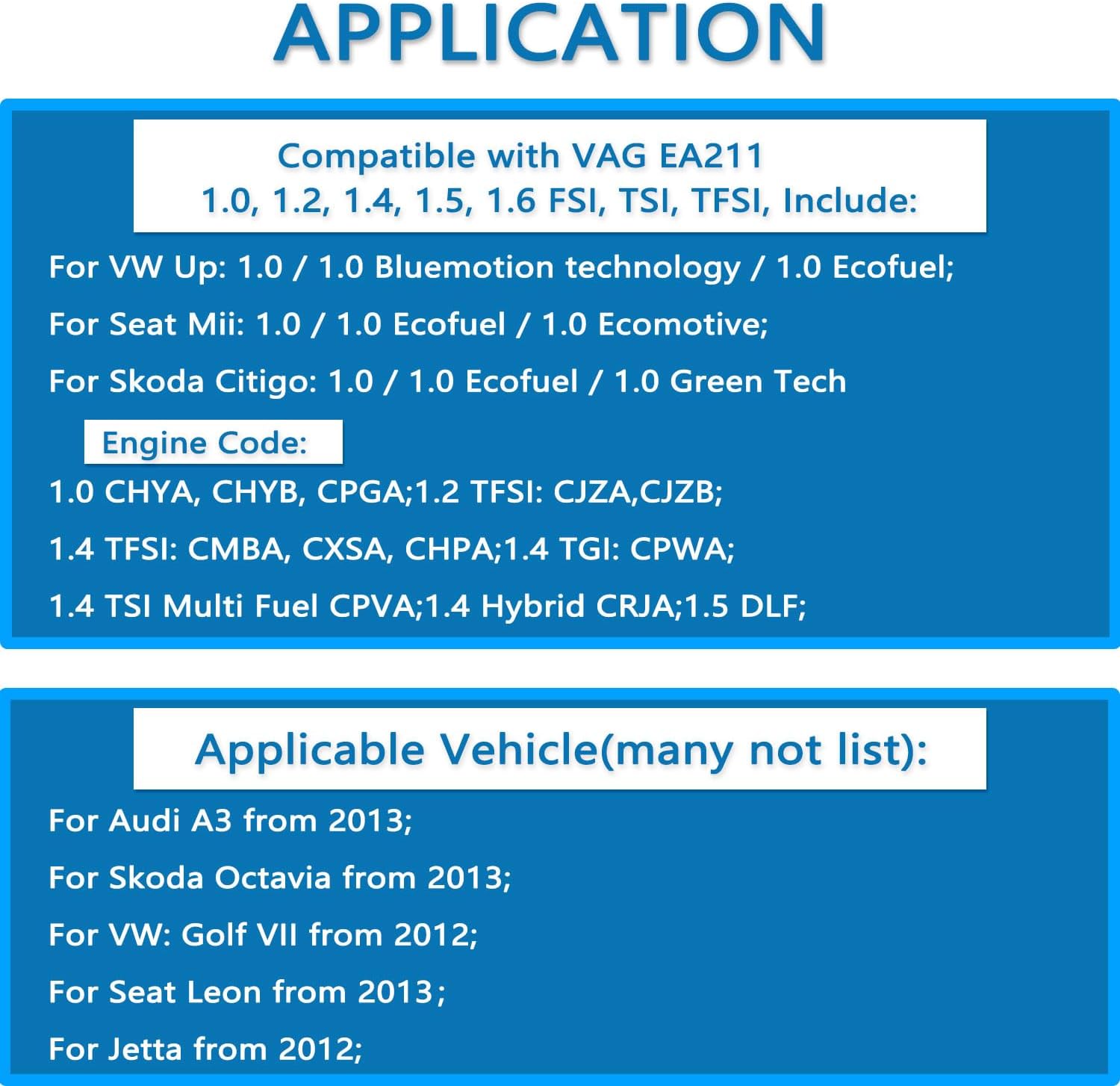 Camshaft and Crankshaft Timing Tool Set Replacement for VAG EA211 1.0L 1.2L 1.4L 1.6L FSI TSI TFSI Petrol Engine Compatible with VW Audi A3 /Golf VII/Jetta/Skoda Octavia/Seat Leon