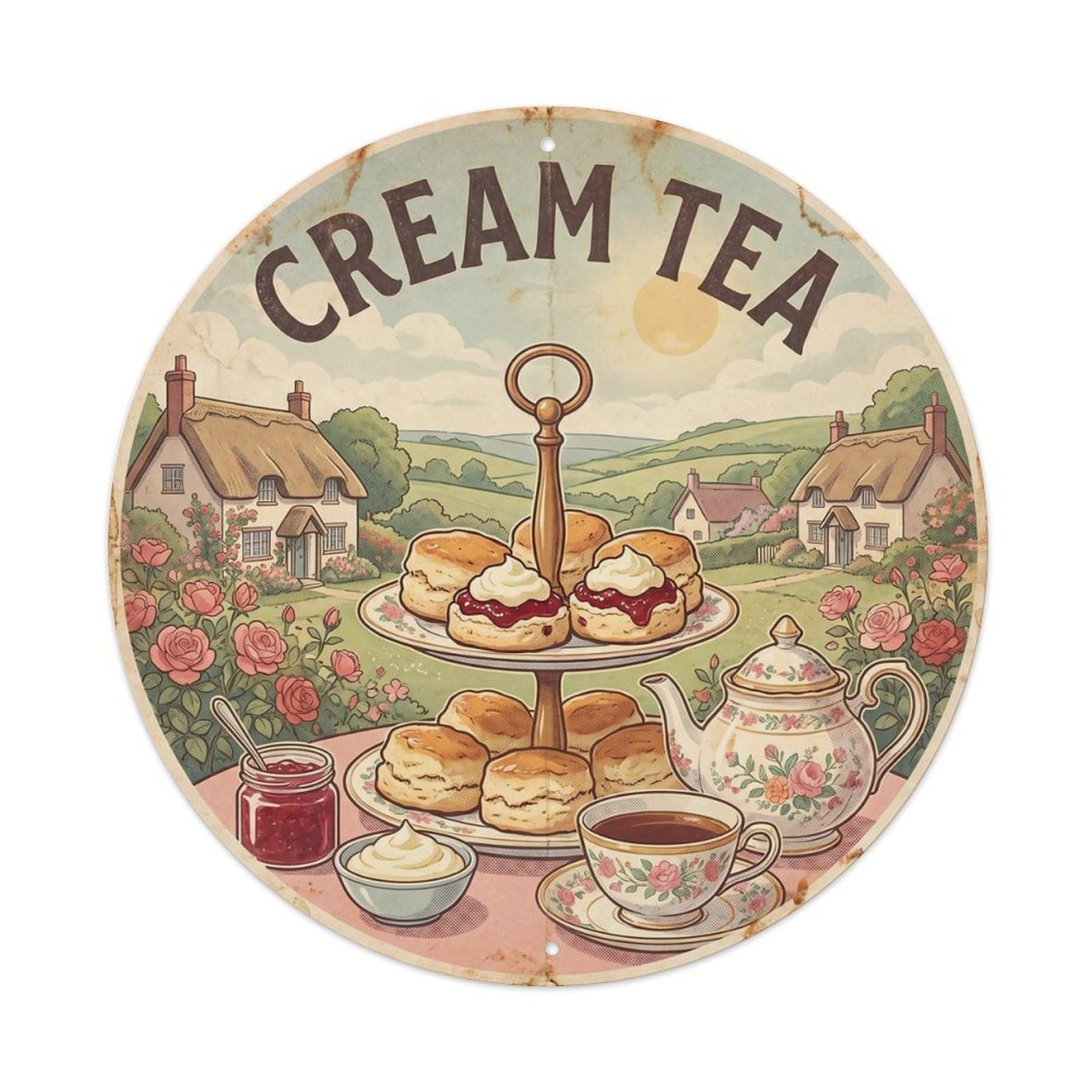 British Tea Beverage Afternoon Brew Travel Culture Metal Tin Sign
