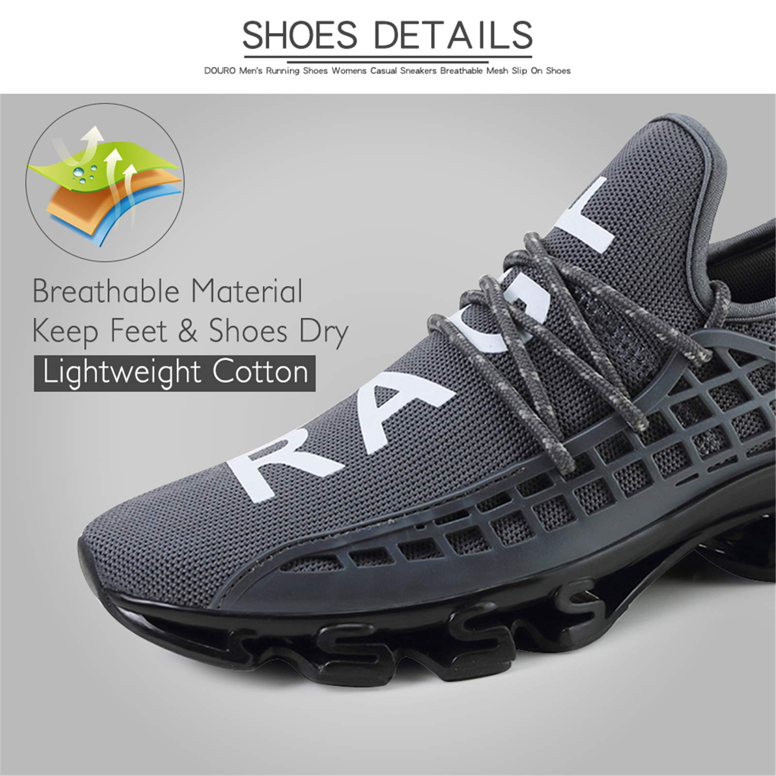 DUORO Tenis para correr para hombre, transpirables, ligeros, cómodos, para caminar, gimnasio, tenis, tenis para hombre
