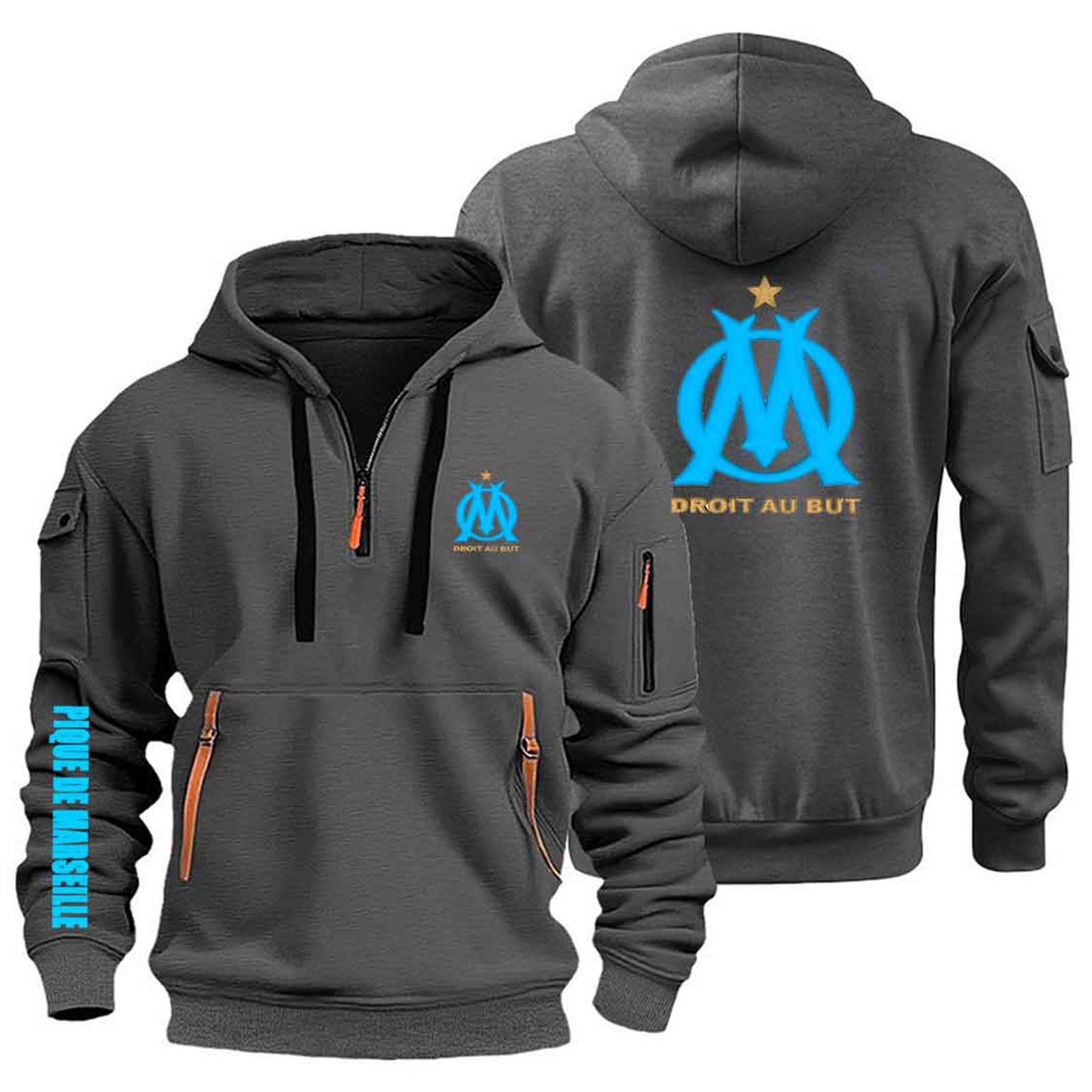 Pull pour P.d. Marseille avec Fermeture éclair 1/4 Confortable - 8