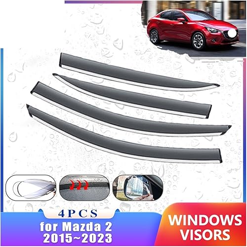 Miniatura 2 de Deflectores compatibles con Mazda2 Mazda 2 Demio 2013 2014 2015-2023 2022 2021 DJ DL, accesorios para ventana lateral de coche, protectores de cejas