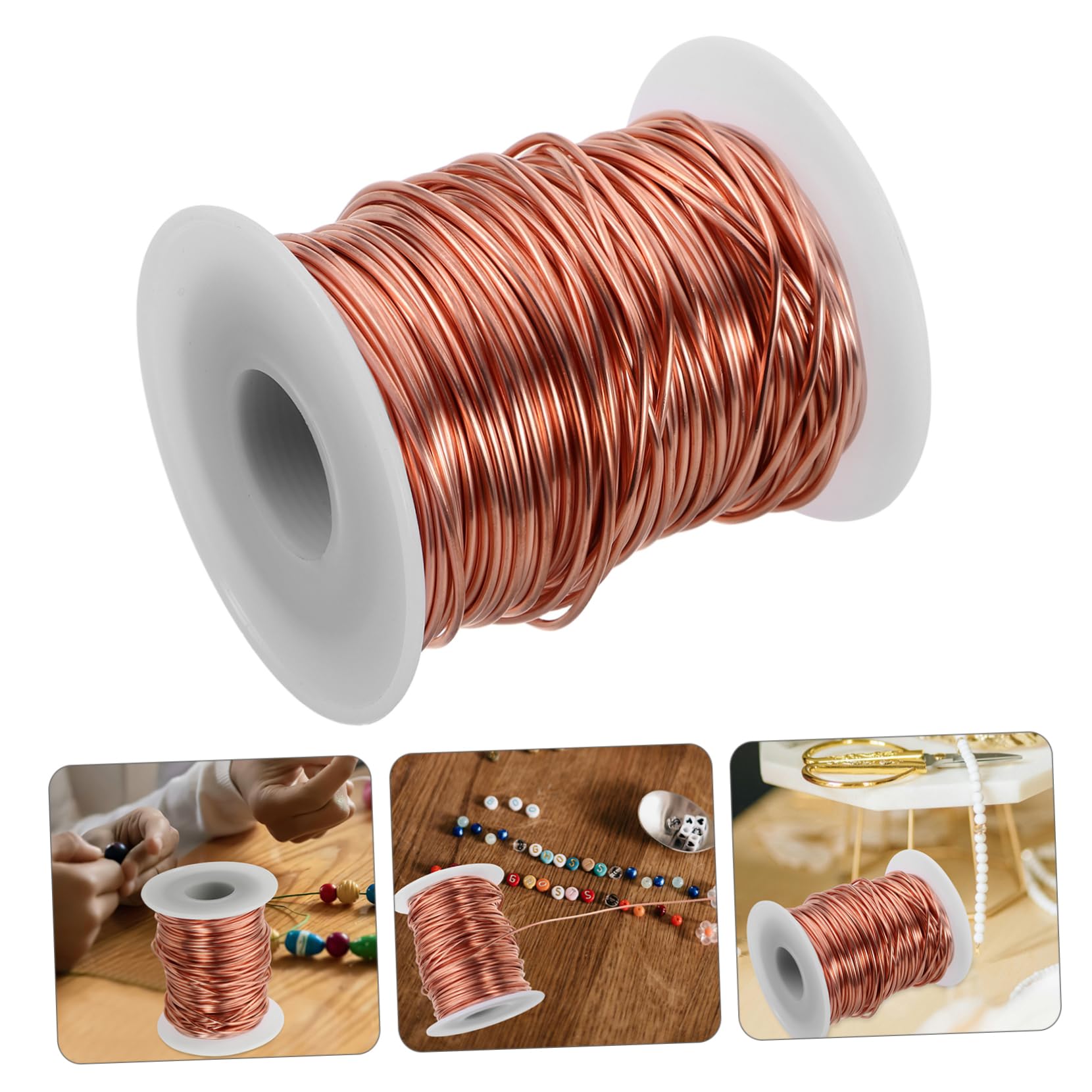 Filo di Rame Dorato per Gioielli 1 Rotolo, Artigianale | Progetti Scientifici ed Elettrici, Uso Multifunzione, Adatto a Piante e Lavori DIY