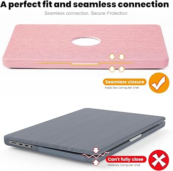 KAIJIAbox Compatible with MacBook Air 13 inch M5 M4 M3 M2 2026-2022, Pink