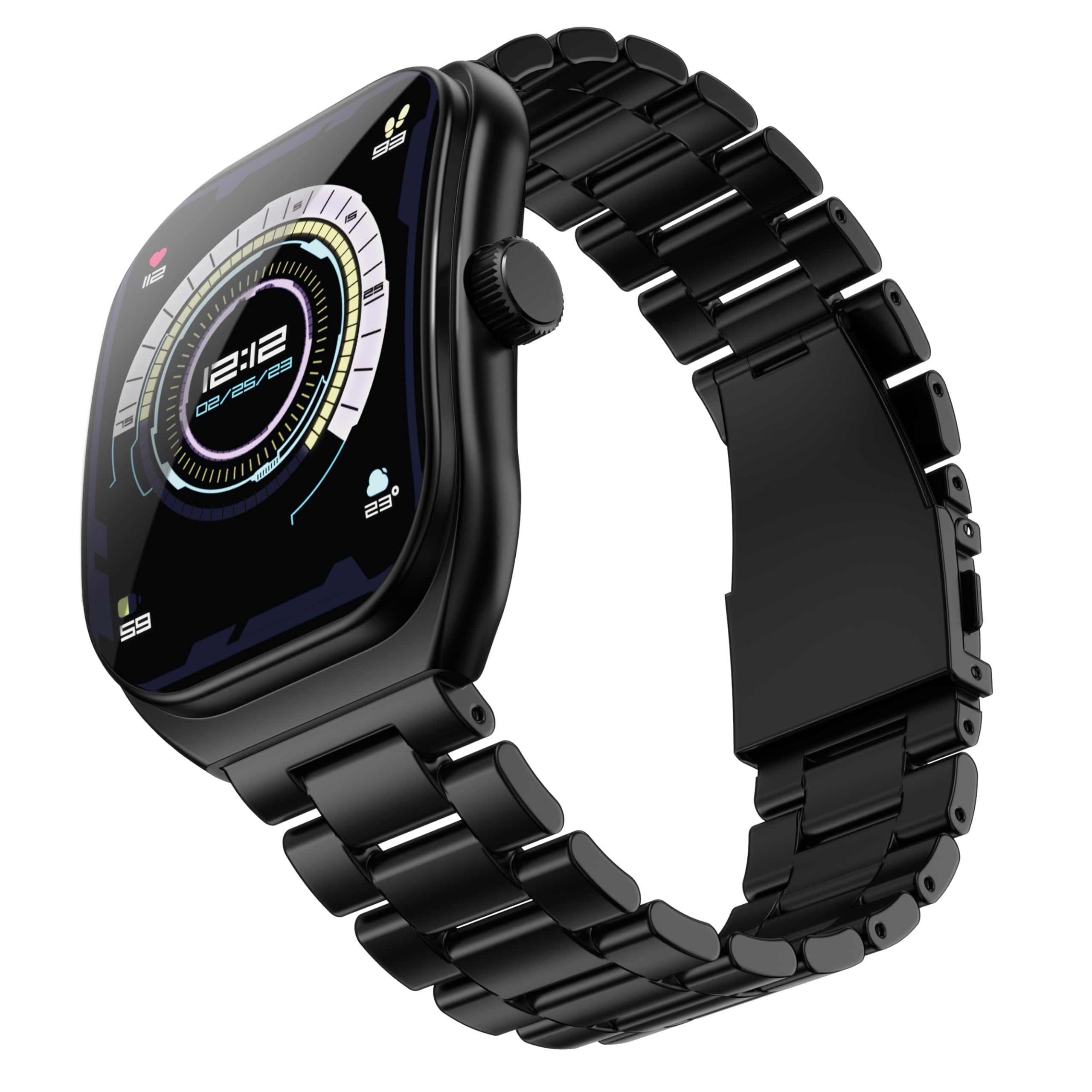 Boult Nowo wprowadzony na rynek smartwatch Trail Pro 2.01'' 3D zakrzywiony wyświetlacz AMOLED, połączenie BT 5.3, jasność 600 nitów, IP68, ponad 250 tarcz zegarków, 123 tryby sportowe, asystent