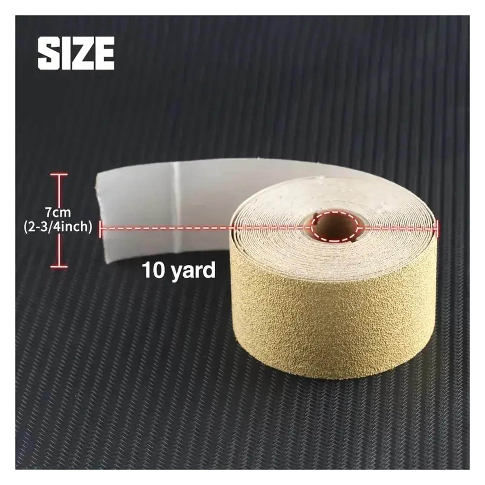 1 rollo de papel lija autoadhesivo, tamaño 2-3/4 x 10, adecuado for automoción y carpintería(1 Roll 100 Grit)
