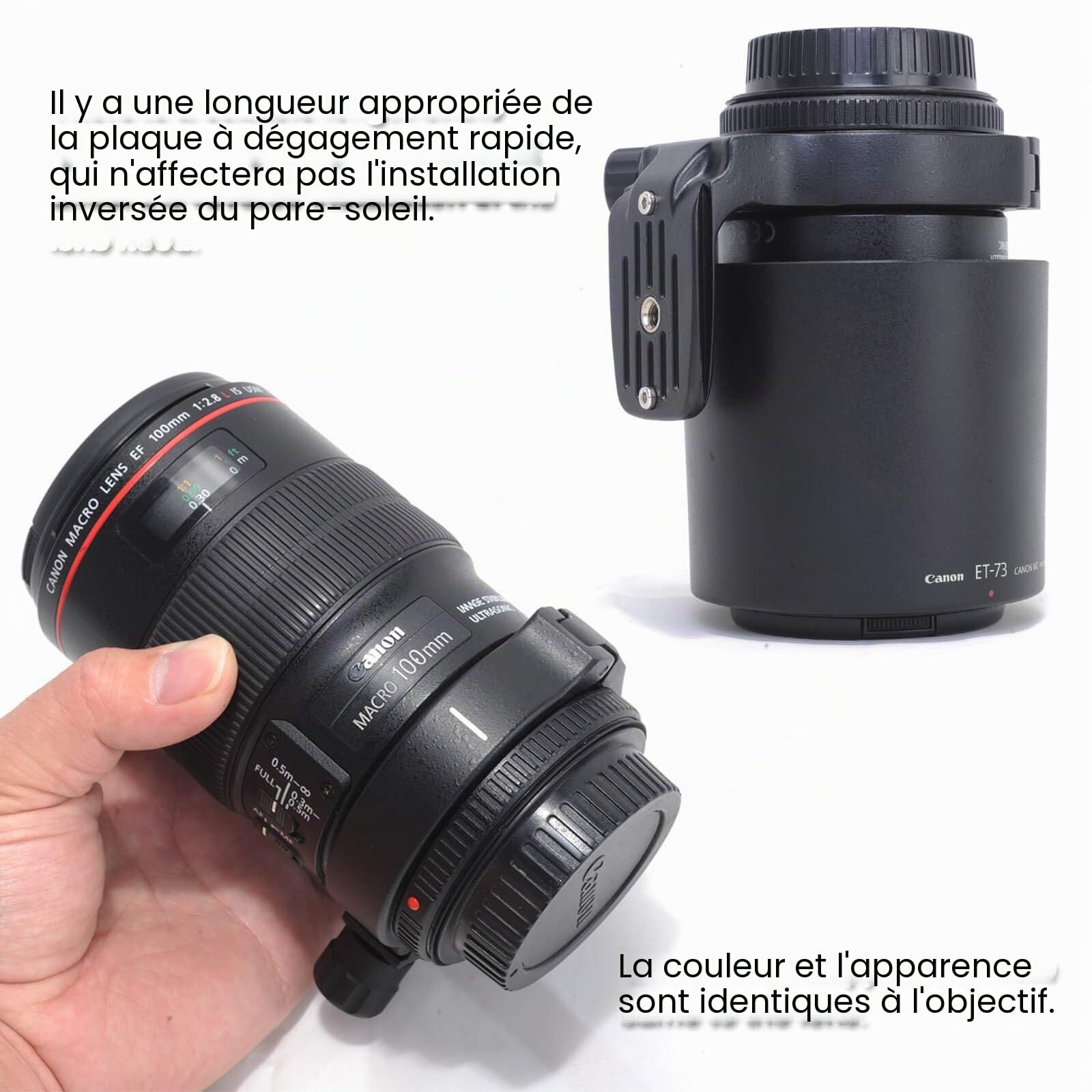 iShoot Métal Objectif Trépied Bague de Fixation Montage Lentille Collier Support Bracket pour Canon EF 100mm f/2.8L is USM Macro Lens