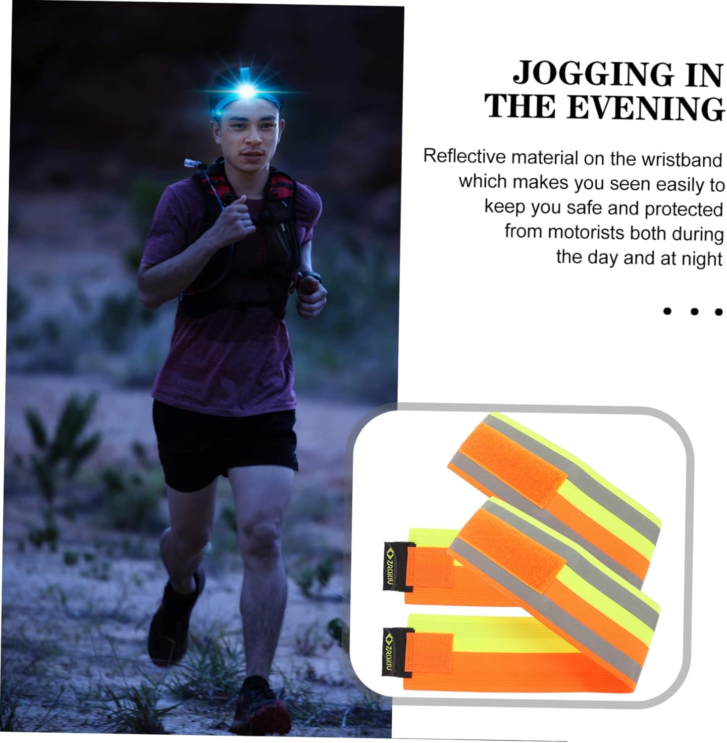 Kisangel 8 Pcs Night Running Leggings Ankle Bands Reflective Belt Runners Belt Reflective Straps Bike Reflectors