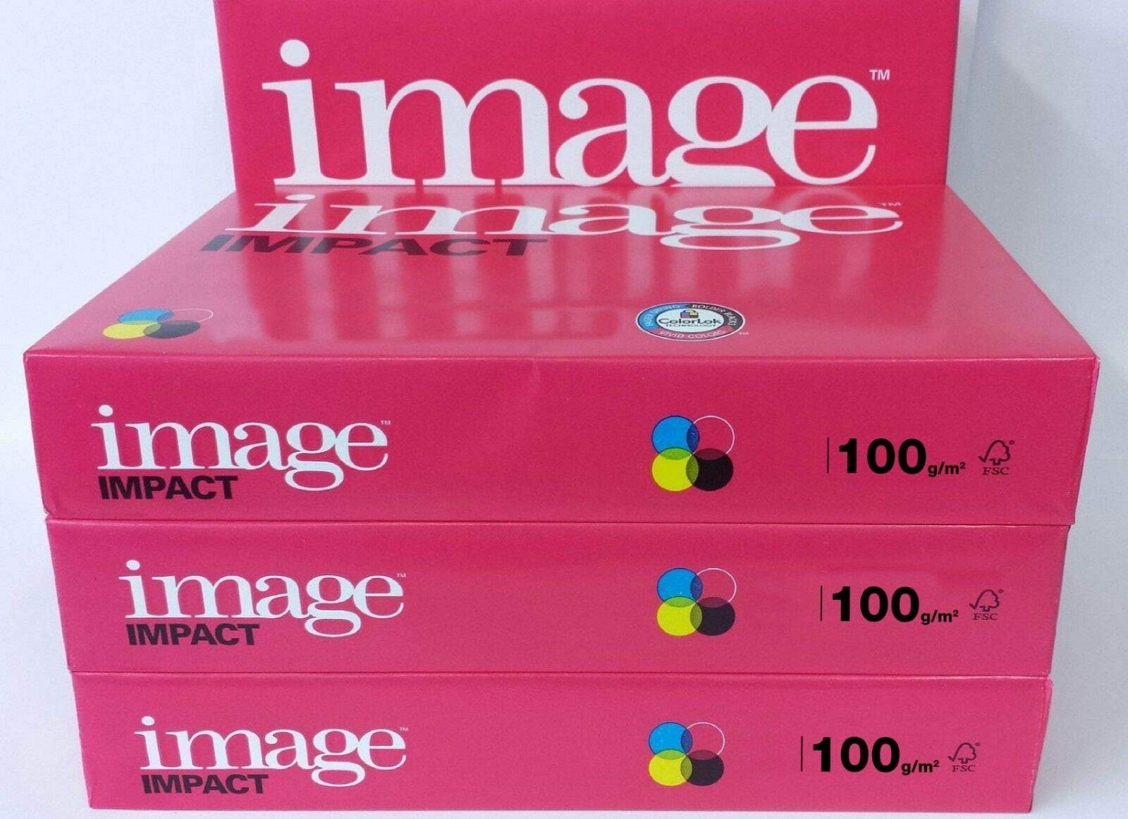 A4 100gsm 'Image Impact' Smooth White Paper (1250 Sheets). Premium Quality Printing Results.