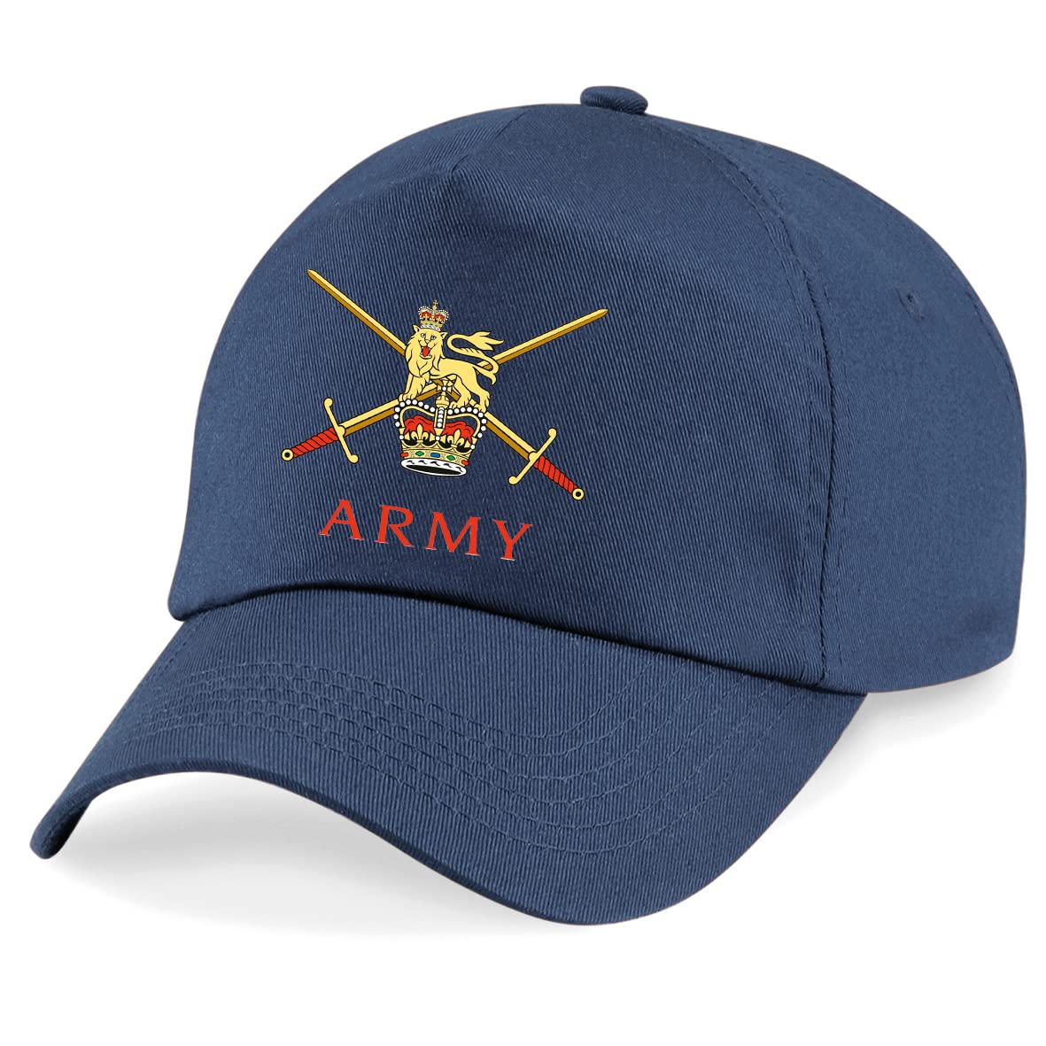 British Army Insignia Embroidered Baseball Cap British Army Military Embroidery (Navy)