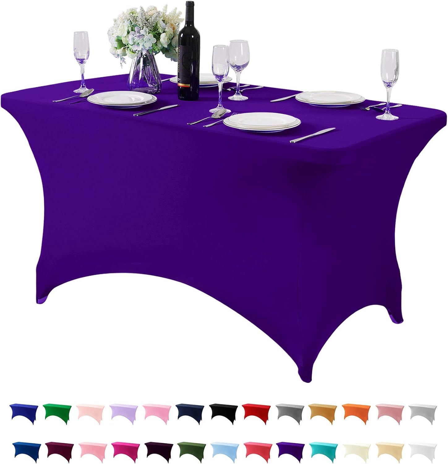 Hezuzo Spandex Table Cover for 4FT Table Universal Fitted