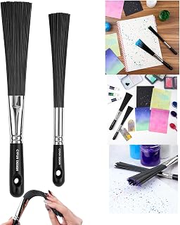 14 Ink Painting Techniques That Will Elevate Your Artistic Game (Prepare To Be Amazed!) 15 2Pcs/Set Flat/Round Splatter Brush Abstract Art Brush for Card Making Bl...