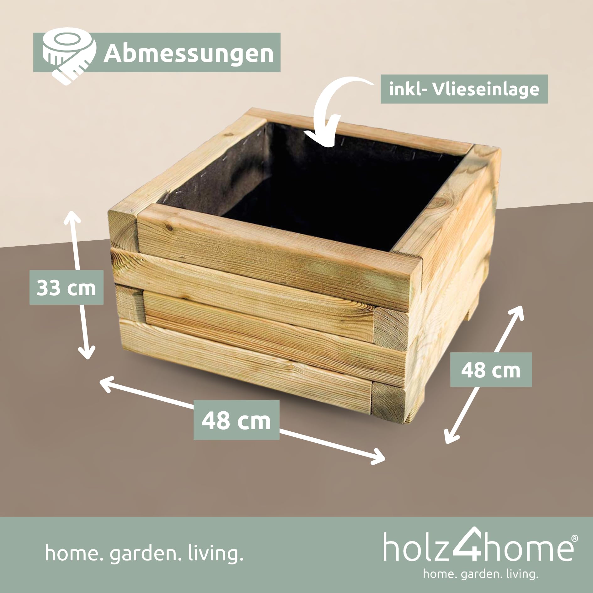 Blumenkasten Aus Behandeltem Kiefernholz – Stylischer Pflanzkübel Für Draußen, 100 X 30 X 93 Cm, Mit Entwässerungsloch