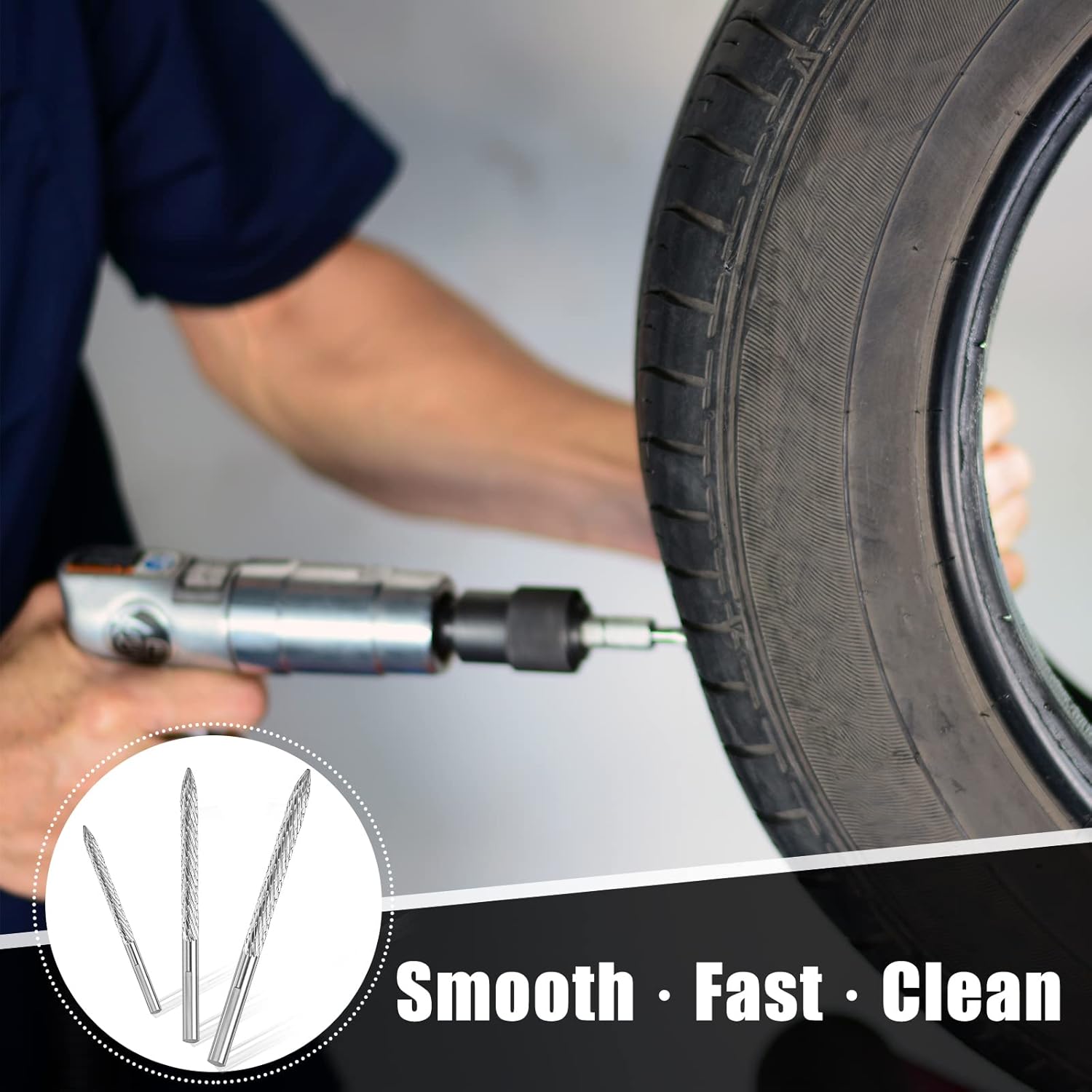 3 Pack Tire Repair Carbide Burr Drill Bit 3 mm 4.5 mm 6 mm Automobile Car Tool Wire Cutter Tire Repair Tools for Tire Patch Plug Kit : Automotive