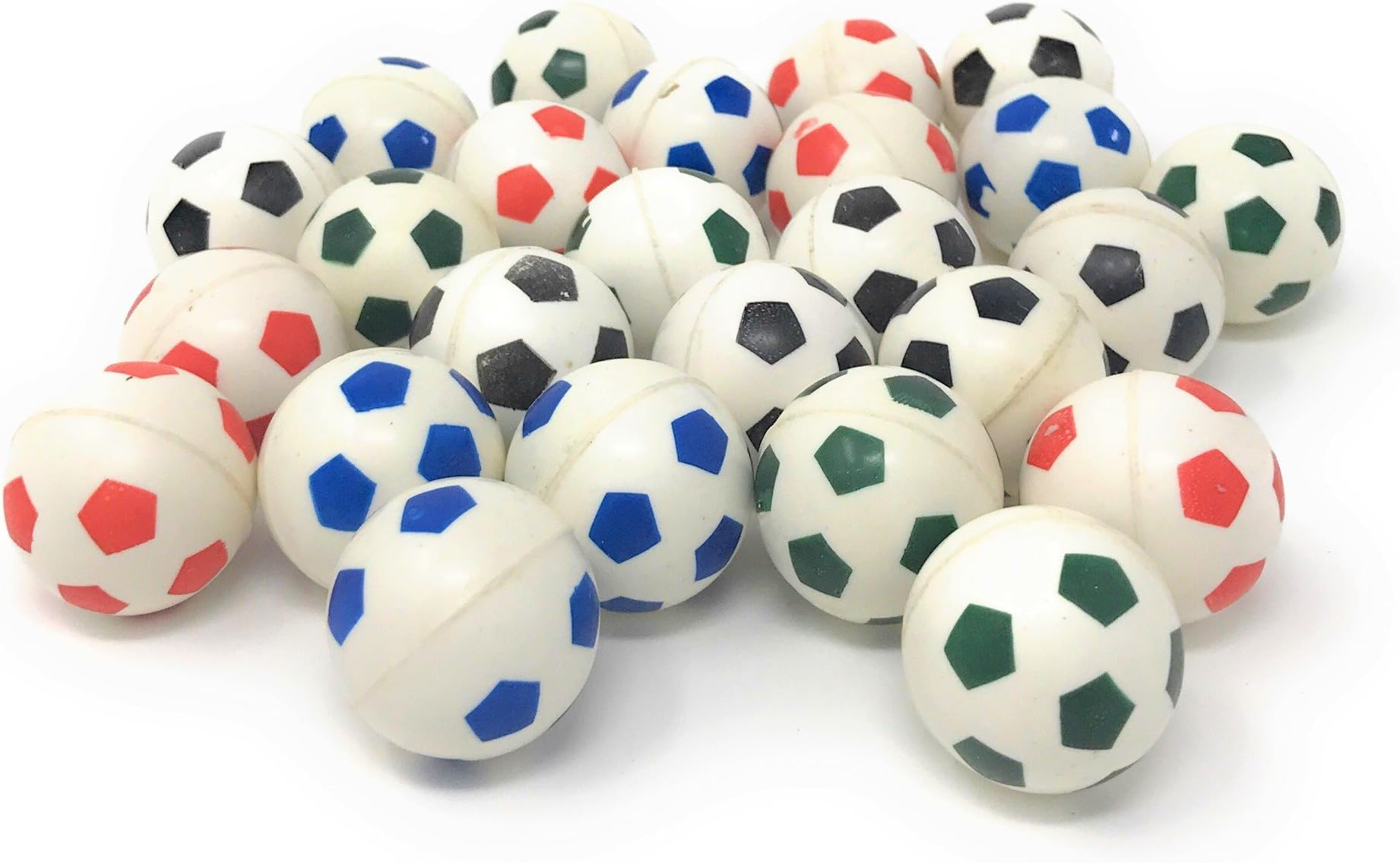2 Dozen Soccer Bouncy Balls by Toy Spout - Party Favors for Kids, Treat Bag Fillers, Prizes for Children - Bulk Pack of 24 High Bounce Balls