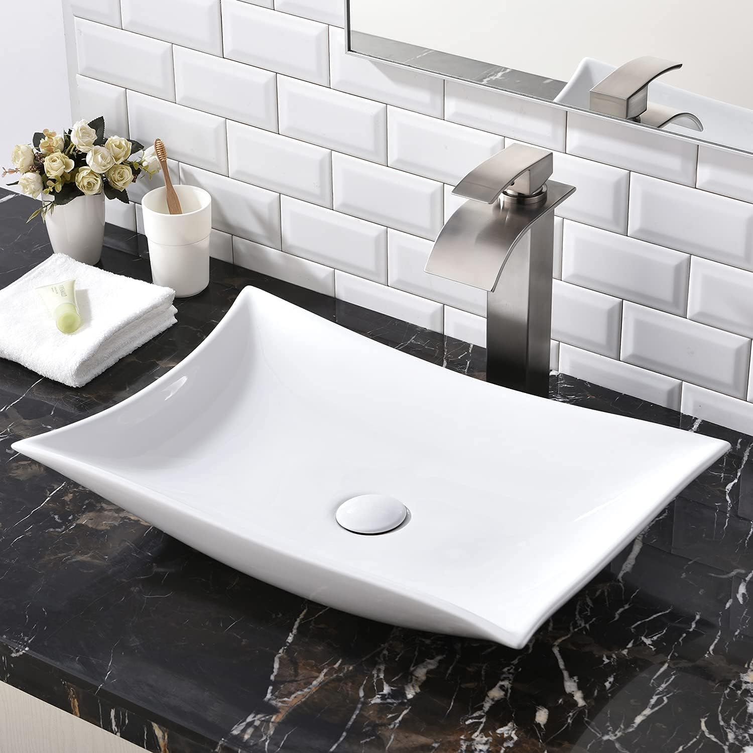 21x14 Above Counter Bathroom Vessel Sink