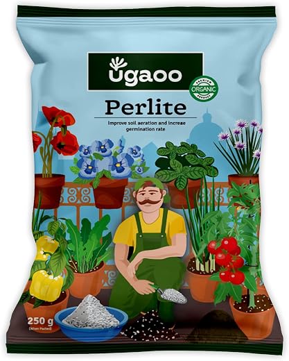 Ugaoo Perlite for Gardening Potting Soil, Indoor &amp; Outdoor, Hydroponics and Horticulture Potting Mix- 250 Grams