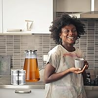 Vista 2 de Paquete de 2 filtros de té extra grandes para té de hojas sueltas y bolas de especias para cocinar sopa de acero inoxidable 304, colador de té