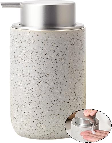 Dispensador de jabón de baño, dispensador de jabón de manos gris con bomba de líquido, dispensador de jabón de cocina de 12 onzas, dispensador de