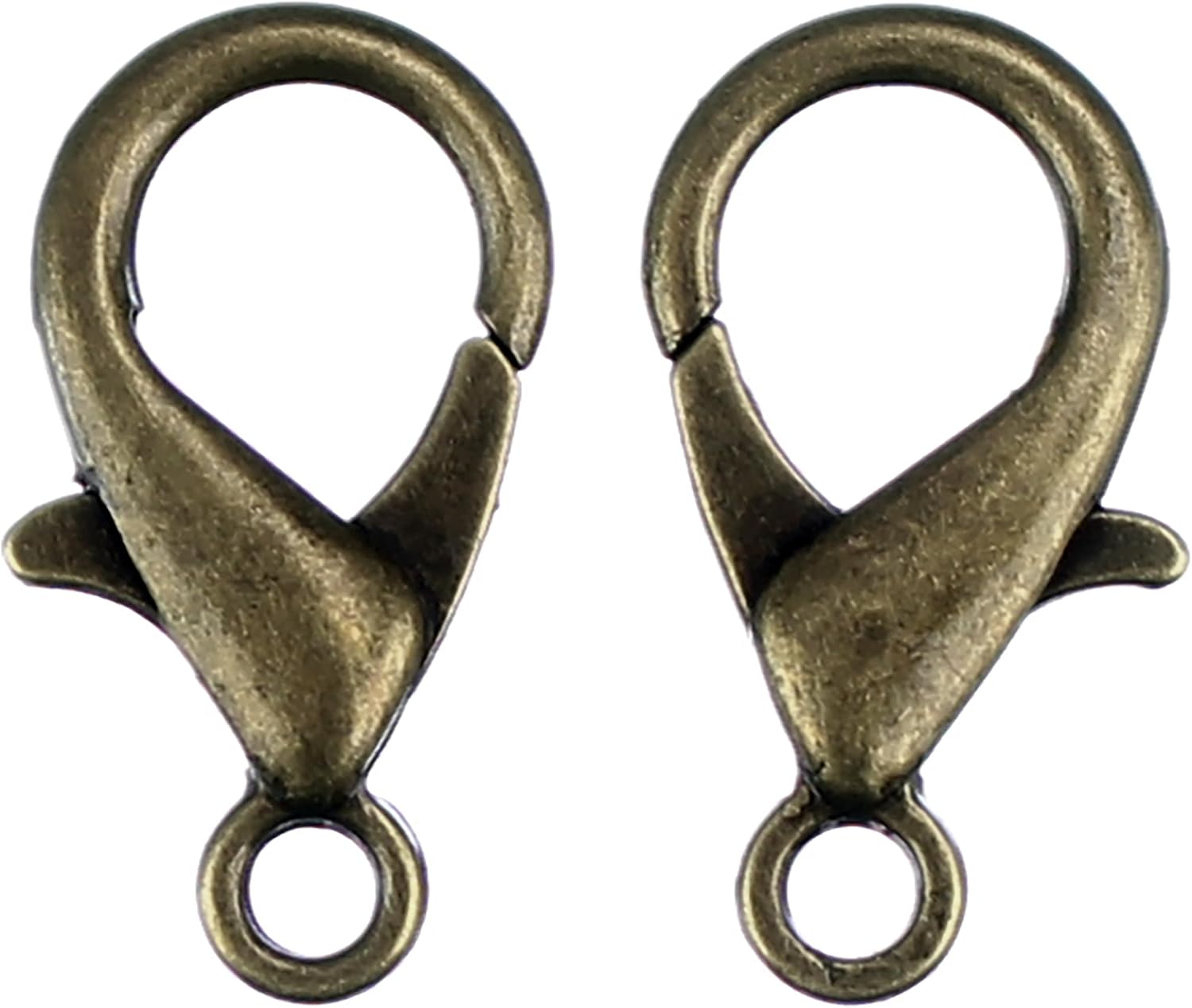 CleverDelights 21x12mm Lobster Clasps - Large Lobster Claw Connectors (500, Antique Bronze)