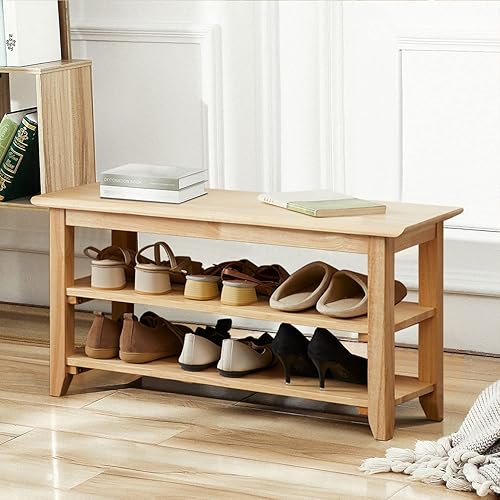 Miniatura 55 de Zapatero organizador de 3 niveles, 4 pares de banco de almacenamiento de entrada para pasillo, dormitorio, sala de estar, dormitorio, soporta hasta