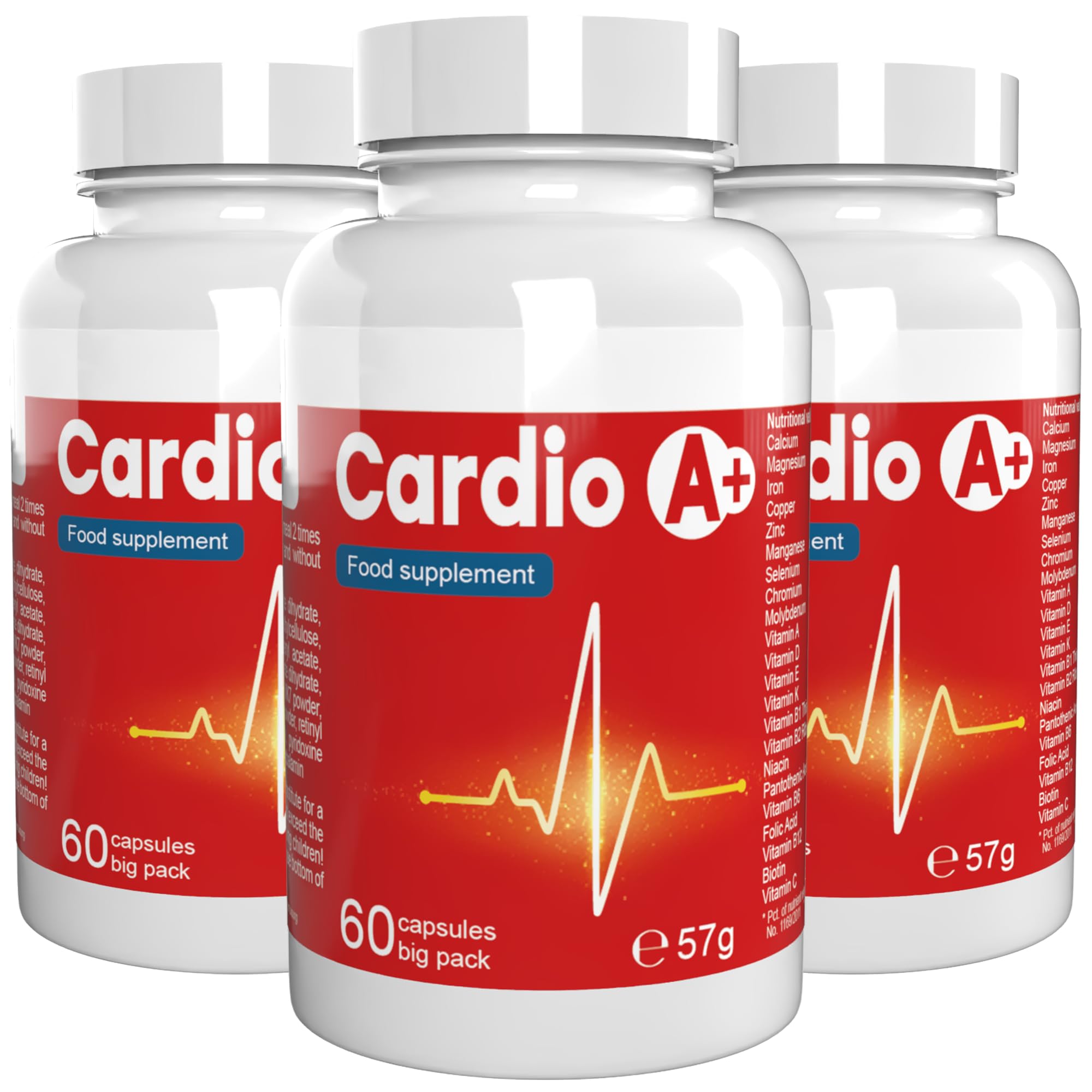 Cardio A - 180 Kapseln (3x 60 Kapseln), 3er Pack