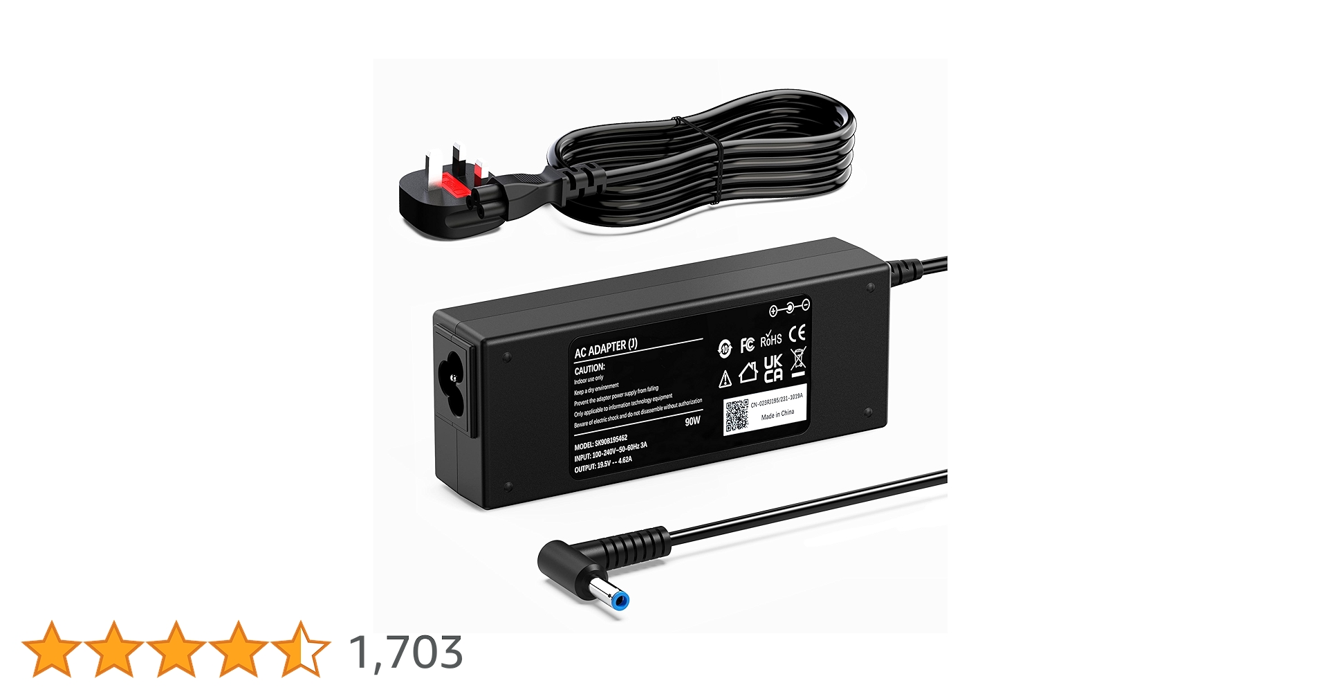 Laptop Charger Compatible With HP 250-G7 250-G6 G5 G4 350-G2, EliteBook 820 830 840 850, ProBook 430 440 450 G3 G4 G5 G6 G7, Chromebook 11 14 for 90W /65W/45W AC Adapter Power Supply 4.5x 3mm Laptop Charger Compatible With HP 250-G7 250-G6 G5 G4 350-G2, EliteBook 820 830 840 850, ProBook 430 440 450 G3 G4 G5 G6 G7, Chromebook 11 14 for 90W /65W/45W AC Adapter Power Supply 4.5x 3mm