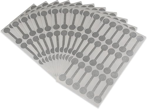 Miniatura 4 de CuteBox - Etiquetas de reparación de joyas, precio e identificación, 500 unidades, barra larga plateada Tyvek autoadhesiva para anillos, pulseras,