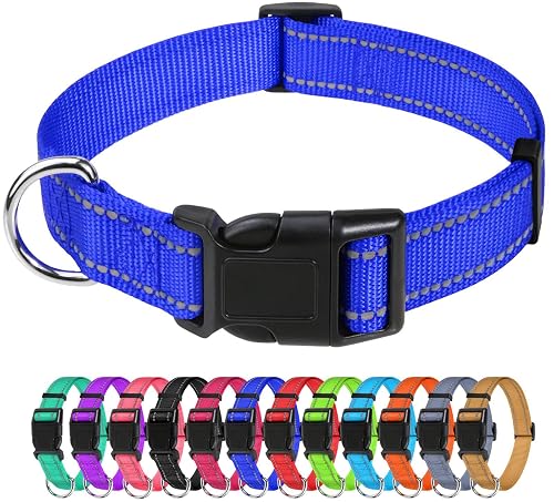 TagME Collar Perro Ajustable,Collar Nylon Reflectante,para Caminar Correr Entrenamiento,para Perros…