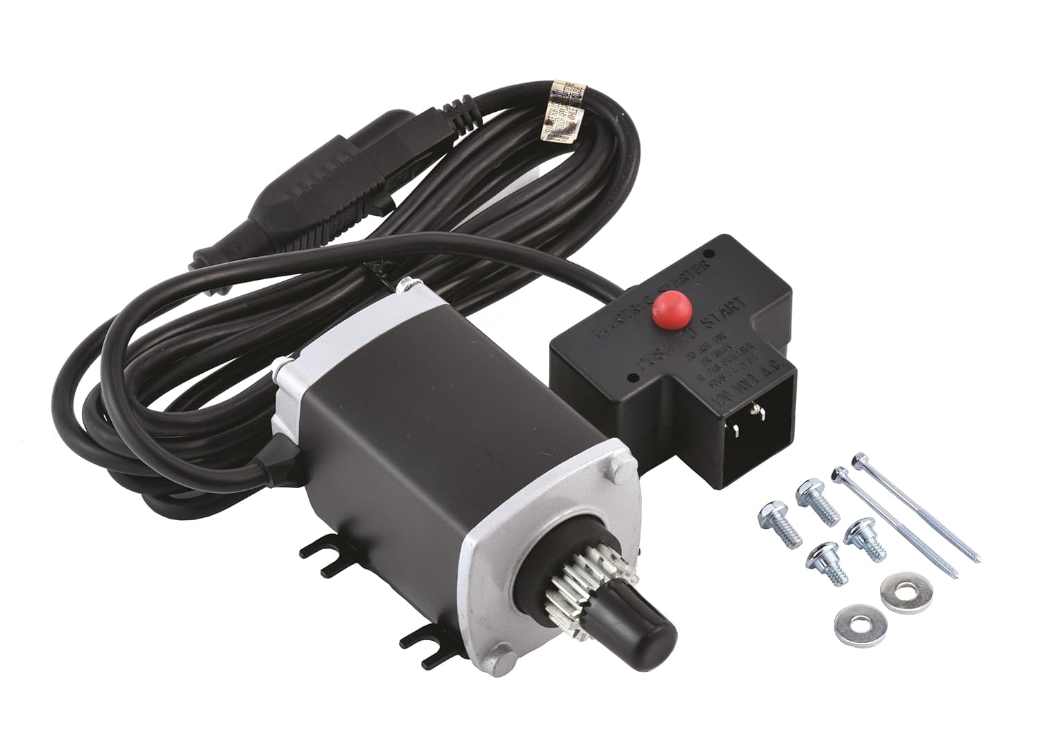 New Starter Motor 5898 and Cable Wire and Bolts Compatible with Snow Blowers Tecumseh and Snow Thrower 33329 33329C 33329D 33329E 37000 110 Volt Engines STC0016 410-22030