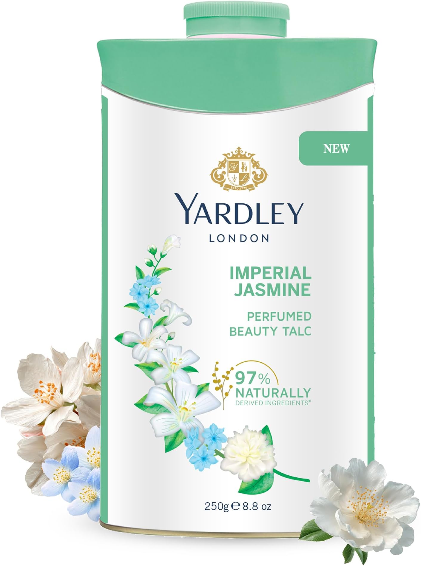 Yardley London Imperial Jasmine Perfumed Talc for Women, 250g