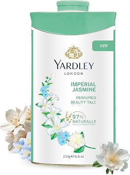Yardley London Jasmine Perfumed Talcum Powder - 250 g. 8.8 oz, Deodorizing Talc