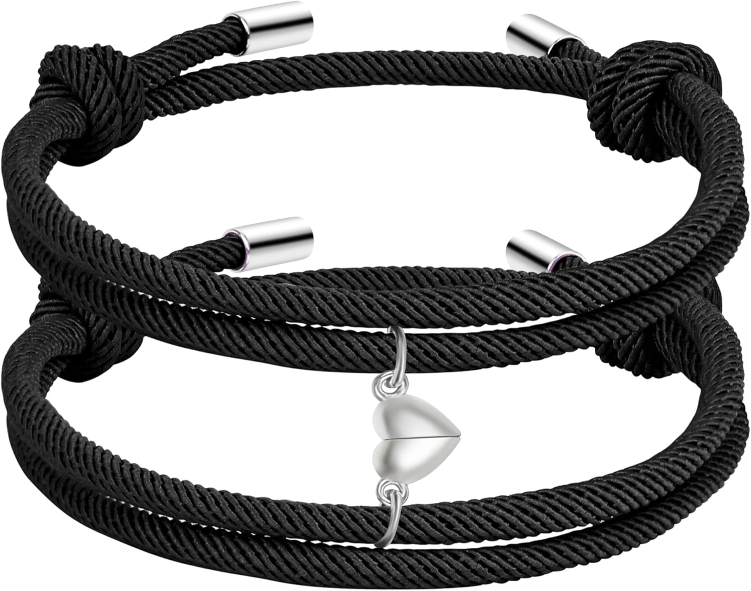 Couple Matching Bracelets for Bf And Gf, Best Friend Bracelet,Stretch Adjustable Braid Rope Bracelets Jewelry for Him and Her