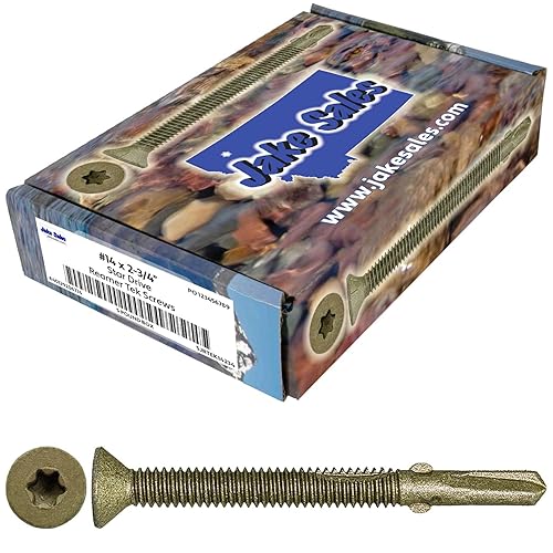 Tornillos autoperforantes Tek TorxStar Head de 14x2-34 para plataformas planas, remolques, cabeza de tornillo Torx T-30, 5 libras, 170 tornillos