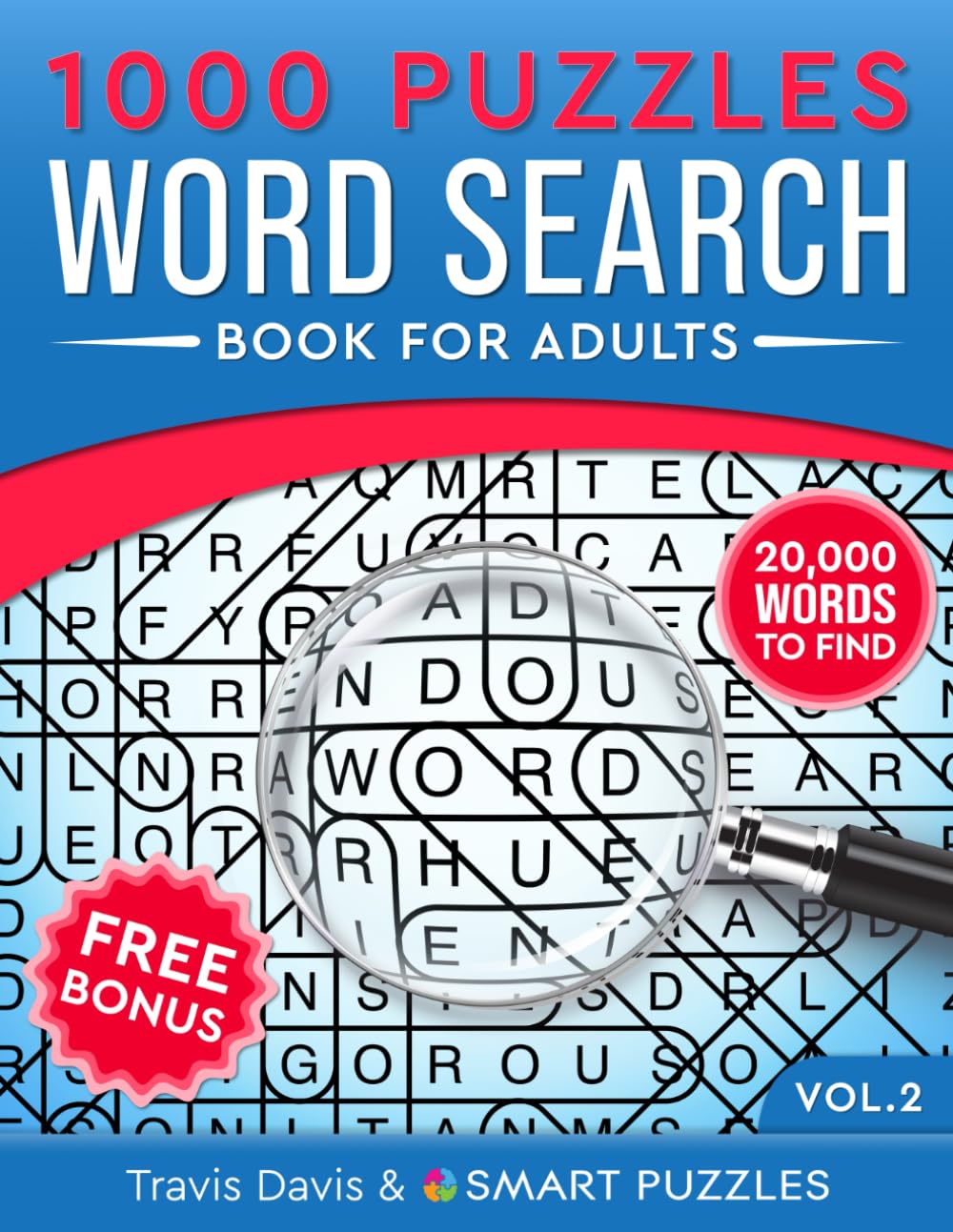1,000 Word Search Puzzles Book for Adults: 20,000 Words to Find - Vol. 2 (1,000 Word Search Puzzle Books)