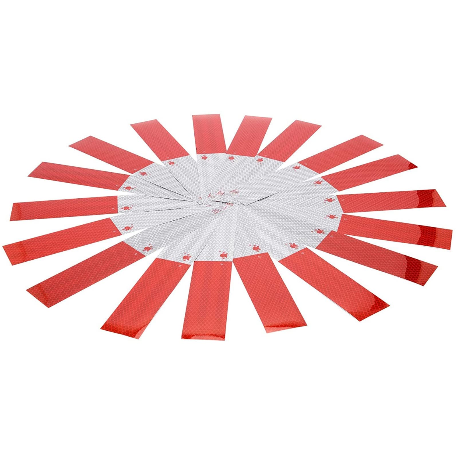 Cinta reflectante, 2 x 12 x 20 unidades, rojo/blanco, autoadhesiva, impermeable, advertencia de advertencia, cinta reflectante para autos, camiones, remolques, barcos, señales de tráfico 3