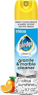 Pledge Pledge Granite and Marble Cleaner Spray, Citrus Sunshine, 1 Aerosol Spray, 9.7 Ounce, 9.7 Ounce (Pack of 6)