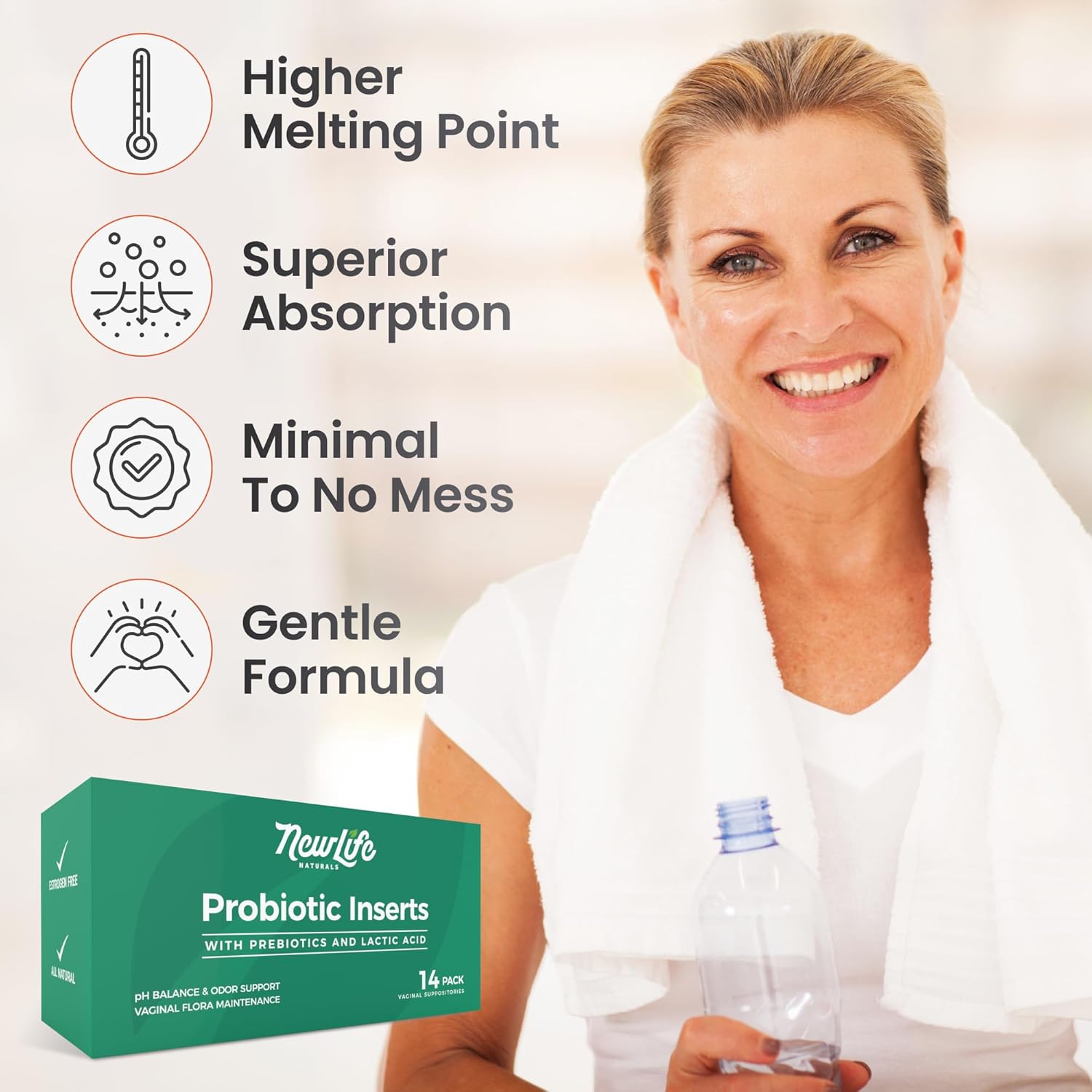 NewLife Naturals Vaginal Probiotic Suppositories 2 Billion CFU – Feminine pH Balance & Odor Support – Bacillus Coagulans + Prebiotic + Lactic Acid – Non GMO All Natural - 30 Day + Supply (14 Inserts) - Image 5