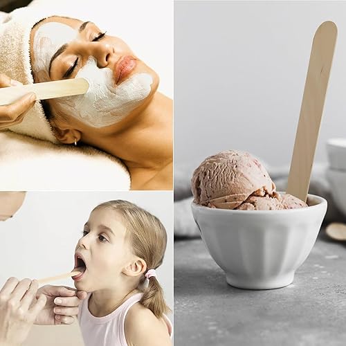 Miniatura 3 de Palitos de madera de KTOJOY Jumbo de 8 pulgadas, 100 palitos de madera para manualidades, palitos de palitos de hielo para manualidades, proyectos