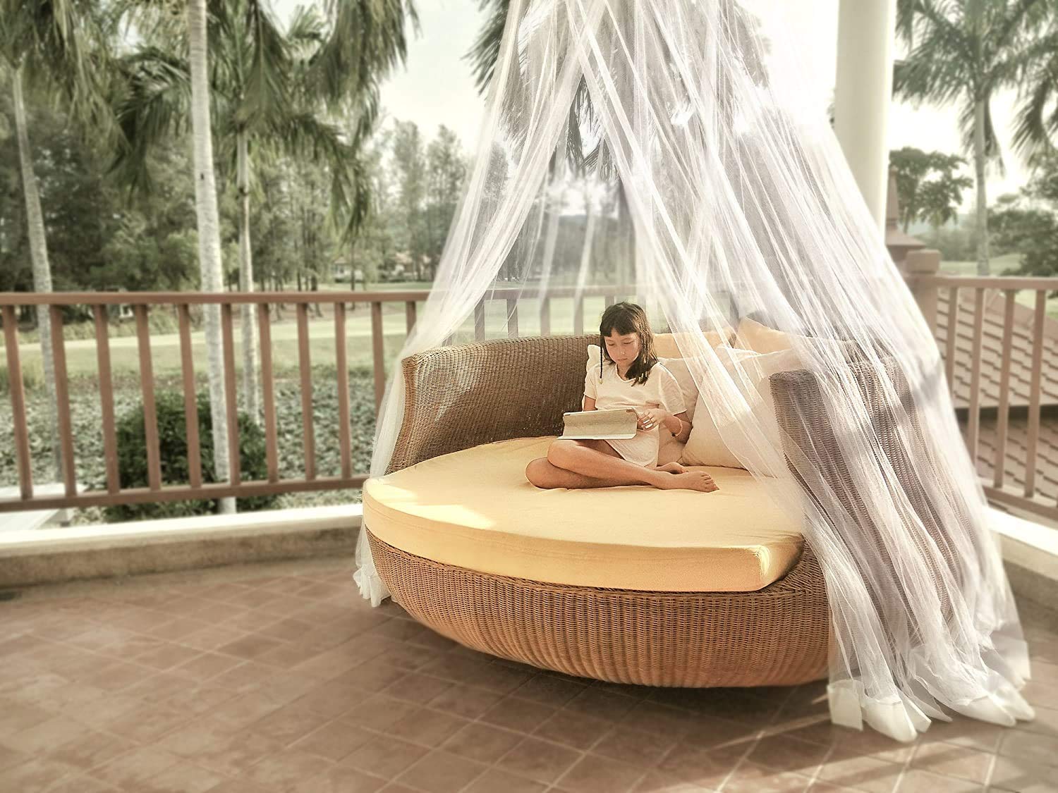 Mosquito Net, BOJON Universal White Dome Mosquito Mesh Net for All Size