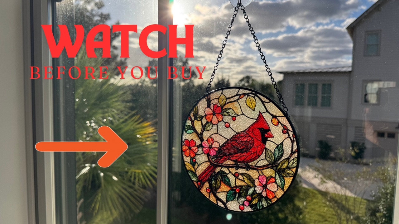 Watch My Honest Review of Red Cardinal Suncatcher on Amazon Live