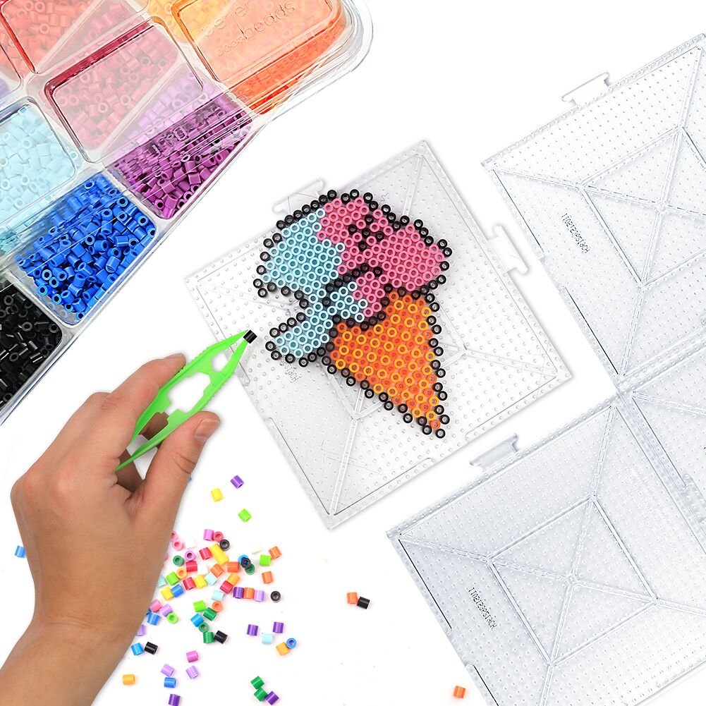 Buy kedudes Multi Color Perler Beads Kit Tray of 16 Fun Color Perler