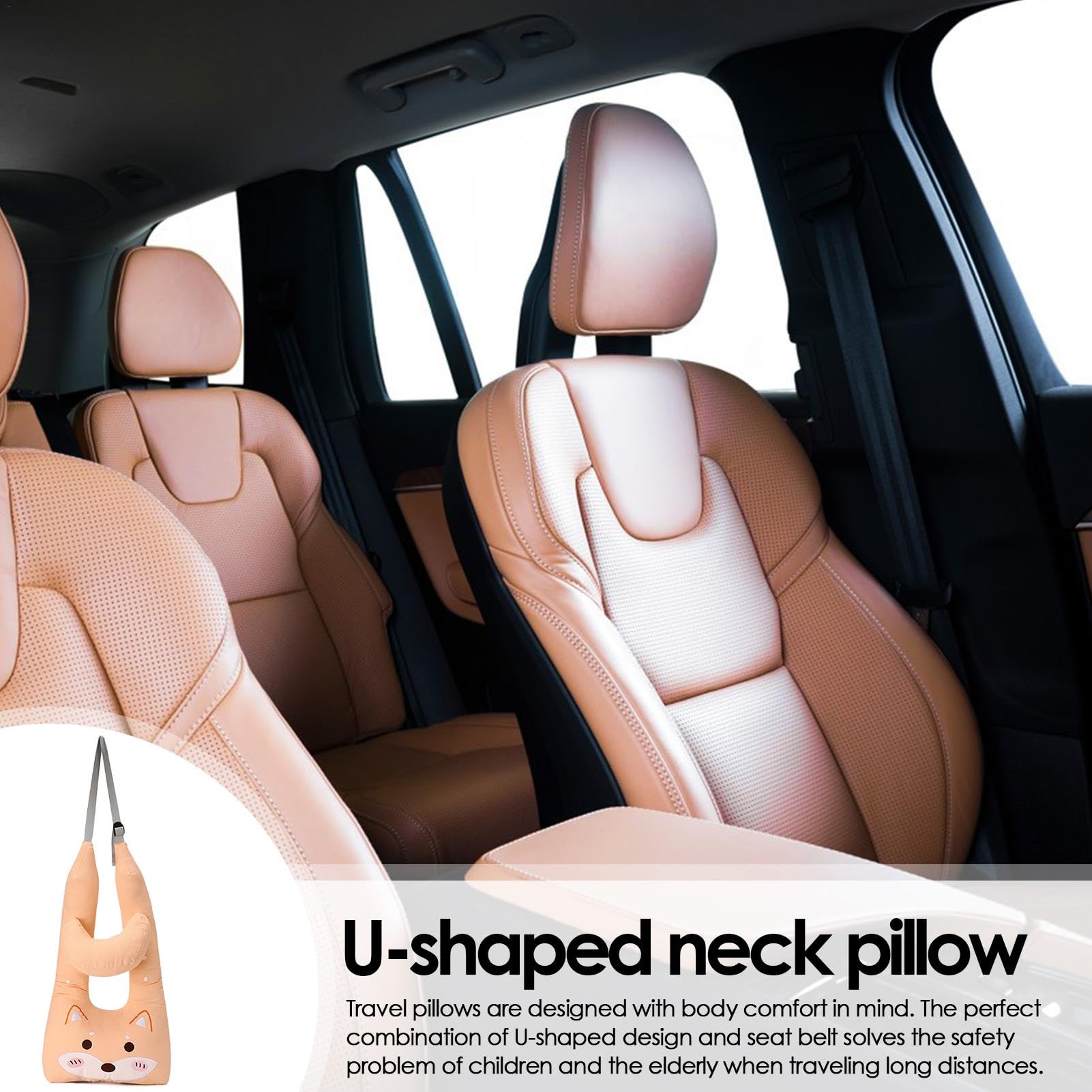 Almohada de Viaje para Coche, Almohada para Dormir para Coche