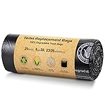 BLIKA 25 Count Toilet Replacement Bags, 8 Gallon, 30 Liter, Heavy Duty 1 Mil, Compost Bags 8 Gallon, Camping Toilet Bags for Portable Toilet, Car Travel, Camping, Long Trips