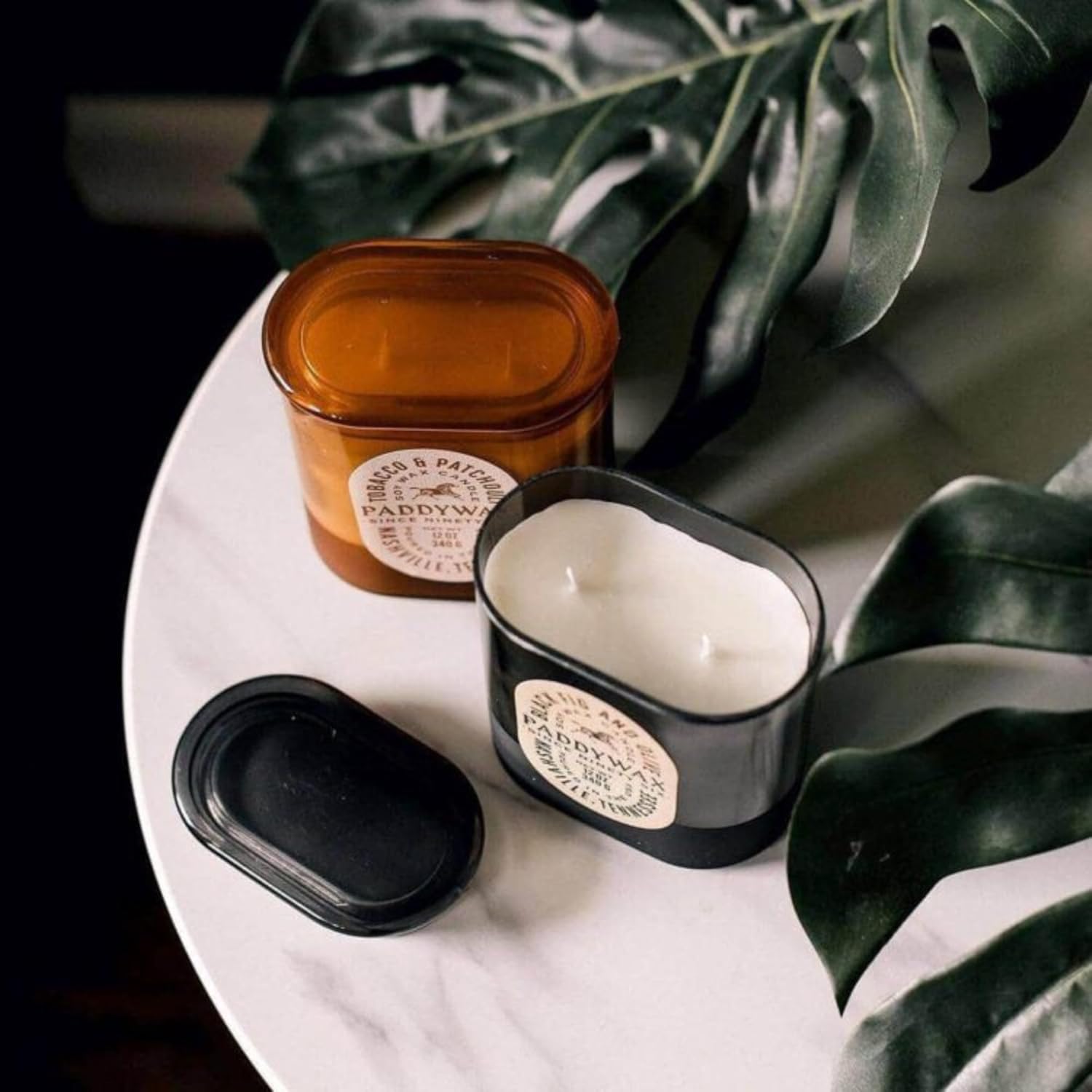 Paddywax Vista Scented Candle with Lid in Reusable Tonal Glass Jar, Clean-Burn 2-Wick Soy Candle with Approx. 84 Hour Burn Time, Decorative Gift Candles for Home, Black Fig & Olive, 12 oz - Image 7