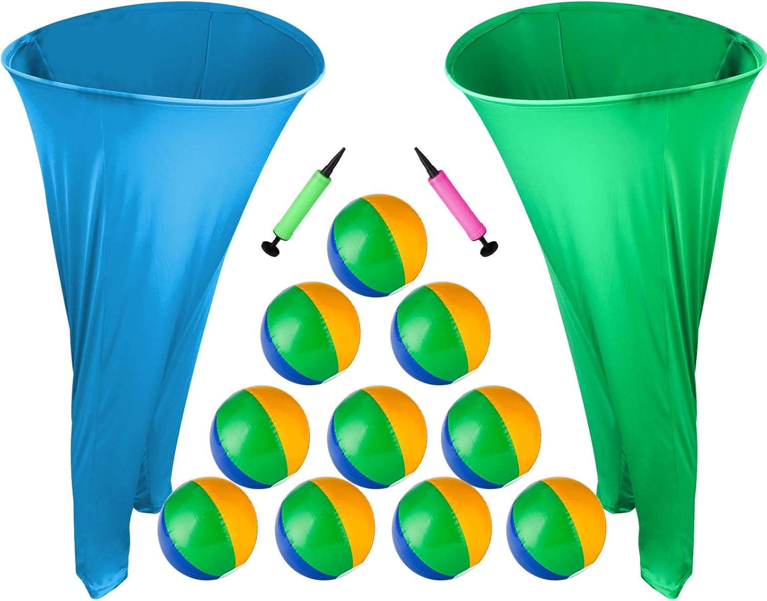 Granny Pants Yard Game, 2 Pcs Oversized Pants Outdoor Game with 10 Bouncy Balls and 2 Pumps, Granny Pants for Adults Backyard Parties Field Day Fun